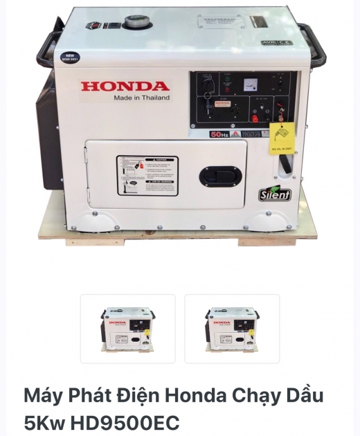 Máy phát điện Honda HD9500EC-5kw chạy dầu chống ồn  